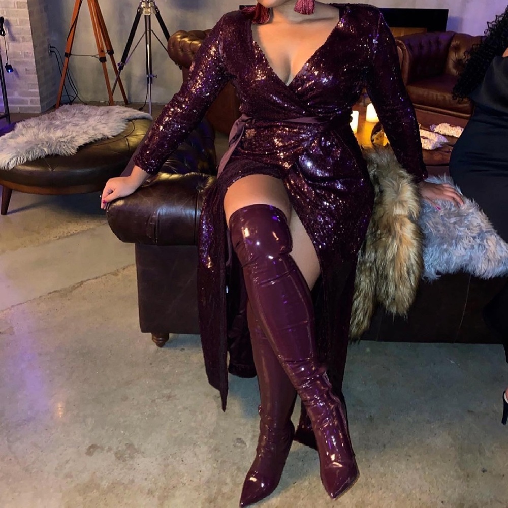 House of CB CARPISA Sequin Maxi Wrap Dress✨
